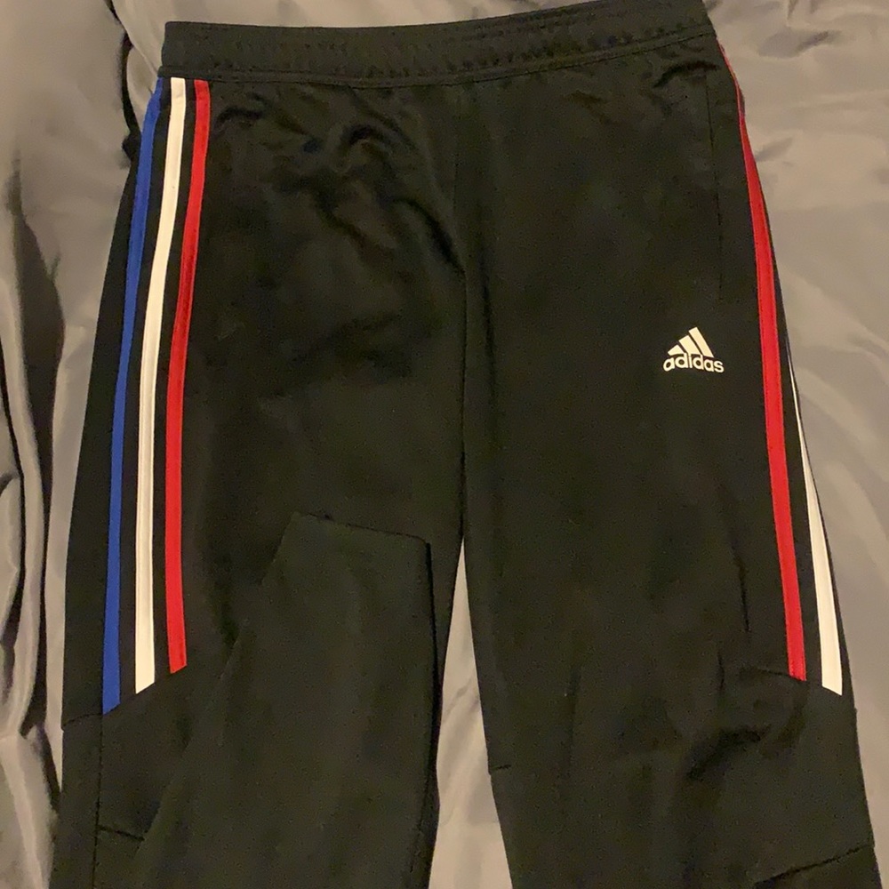 Tapered adidas sweatpants, size womens medium